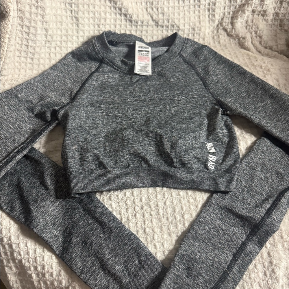 Gymshark Kids Charcoal Grey Cropped Sweatshirt